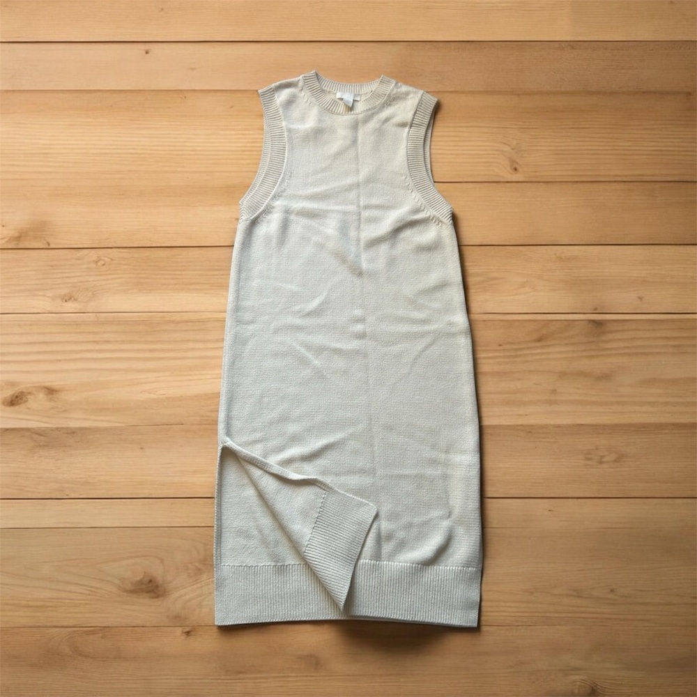 H&M Cream Sleeveless Sweater Dress
